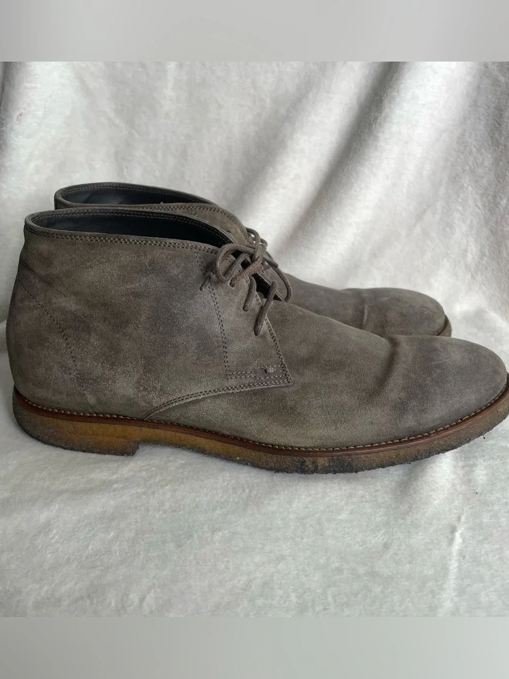 To Boot New York Finnegan Gray Suede Chukka Boots Men's Size 9.5 M Made Italy